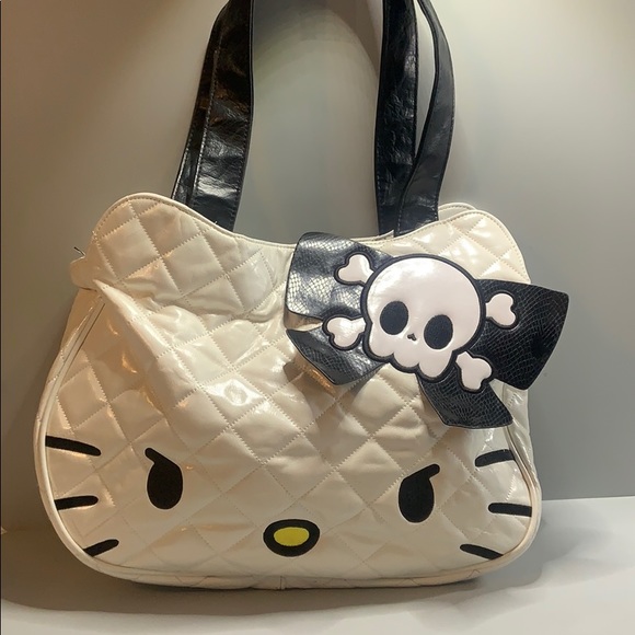 Hello Kitty Purse Tote Satchel Loungefly Black Quilted Bag with Bow 2018 RELEASE Hello Kitty Purse Tote Satchel Loungefly Black Quilted Bag with Bow 2018 RELEASE